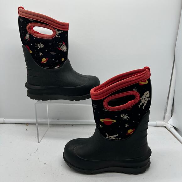 Bogs Neo Classic Boots Kids Toddler 8 Astronaut Print Winter Snow - Picture 2 of 8